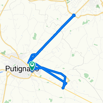 Da Piazza Umberto Terracini, Putignano a Via Carafa Balì Giambattista 6/E, Putignano