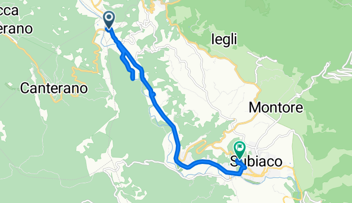 Da Via Madonna della Pace 2–140, Agosta a Via Giovanni XXIII 14, Subiaco