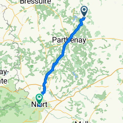 De 1–3 Rue Jacques du Fouilloux, Le Chillou à 1 Place Martin Bastard, Niort