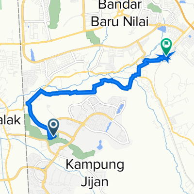 Route to Jalan Kampung Baru Nilai, Pekan Nilai