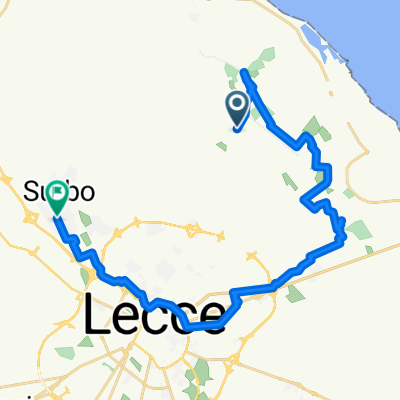Da Strada Lecce Frigole a Via Lecce 155, Surbo