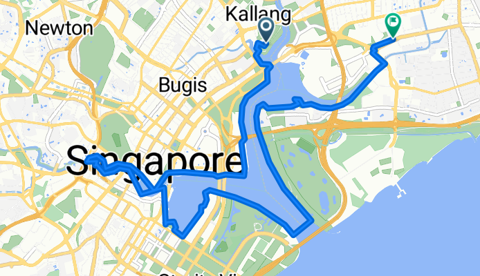 Kallang riverside-Clarke quay-old airport road