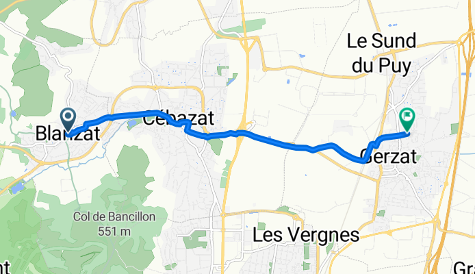 De 9 Rue de la République, Blanzat à 28 Rue Blaise Pascal, Gerzat