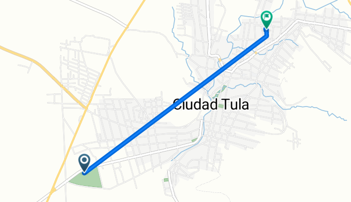 De Avenida Enrique Cárdenas González, Tula a Calle Laberinto 5, Ciudad Tula