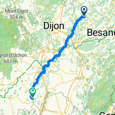 Jakobsweg Etappe 3 Gray - Cluny CLONED FROM ROUTE 525057