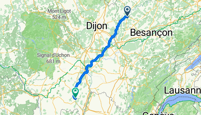 Jakobsweg Etappe 3 Gray - Cluny CLONED FROM ROUTE 525057