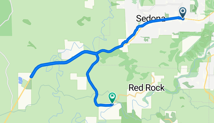 1865 W State Route 89A, Sedona to 3808–4508 Red Rock Loop Rd, Sedona