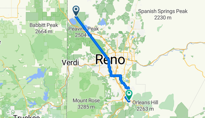 3845 Brant St, Reno to 14725 Granite Mine Dr, Reno