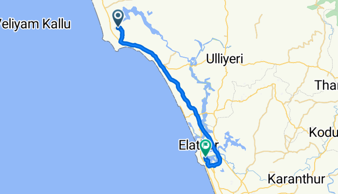 Route from 2nd Road, Moodadi