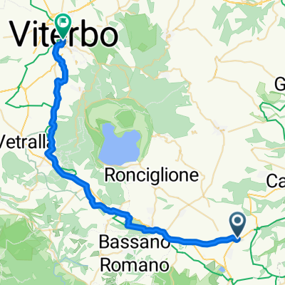 Da Via Roma 72, Nepi a Piazza Gargiuli Don Mario 1, Viterbo