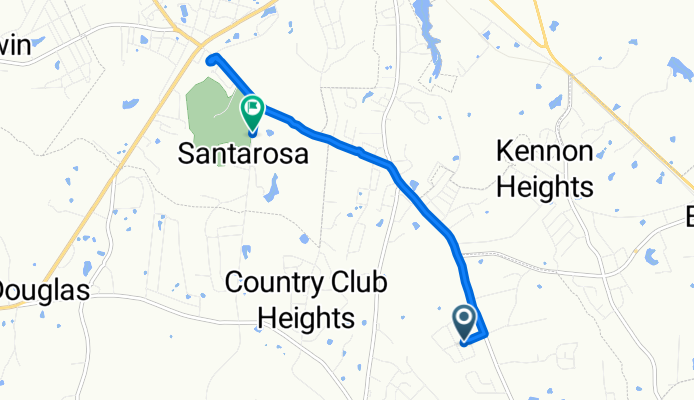 Route from 1073 Darlene Blvd, Lancaster