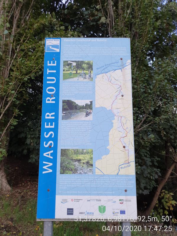 Essener Wasser Route mit aktuellen Umleitungen