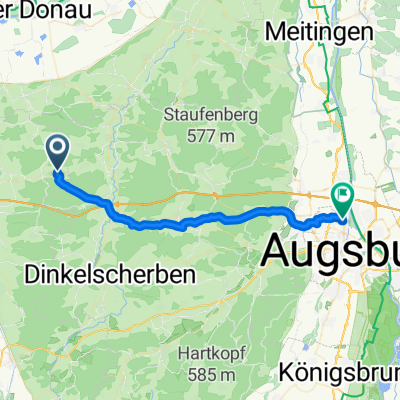 Ortsstraße 18, Landensberg nach Zirbelstraße 58, Augsburg