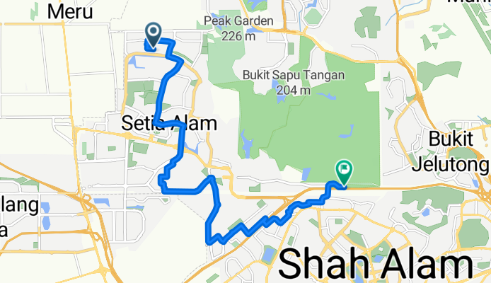 Route to Jalan Liku 8/1, Bukit Raja