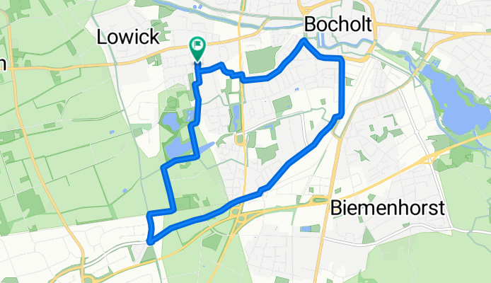 Schlehenweg 22, Bocholt nach Schlehenweg 37, Bocholt