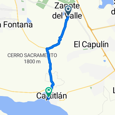 De Zapote del Vallle a Calle Centenario 10, Cajititlán