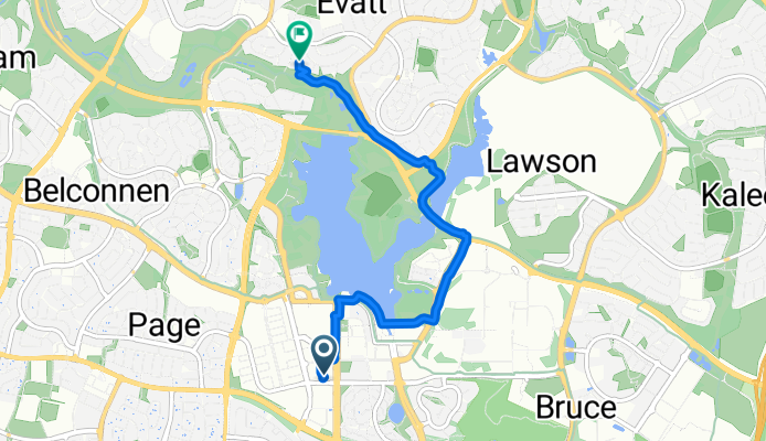 Belconnen to Evatt via Aikman Drive