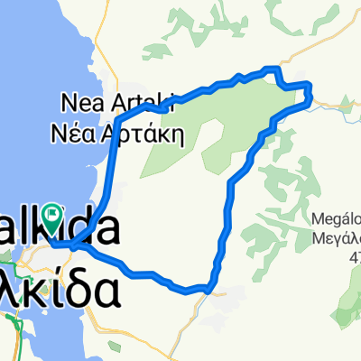 Παλαιών Πατρών Γερμανού 27, Χαλκίδα to Παλαιών Πατρών Γερμανού 28, Χαλκίδα