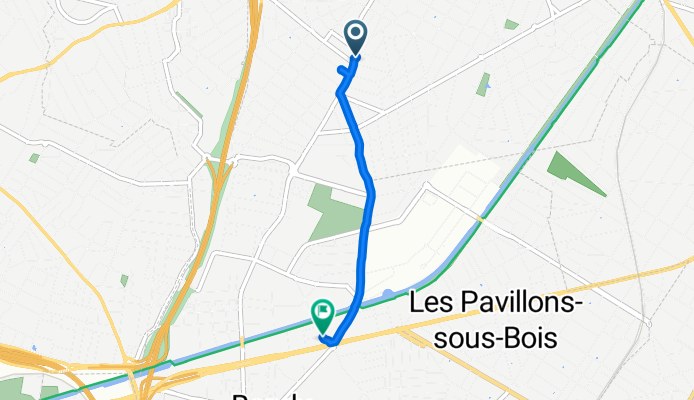 De 89 Route de Bondy, Aulnay-sous-Bois à 4 Rue des Écoles, Bondy