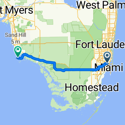 1100 NW 87th St, Miami to 14–24 S Heathwood Dr, Marco Island