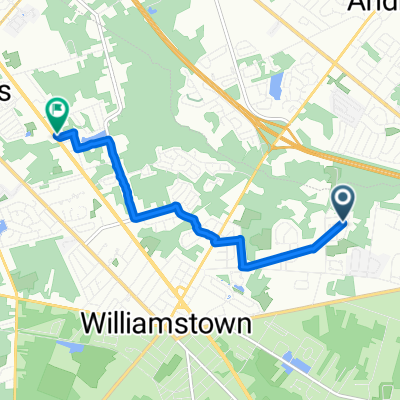 854 Dawn Ln, Williamstown to 1600 N Black Horse Pike, Williamstown