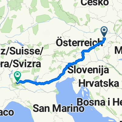 Route von Landstraße 1, Hernstein