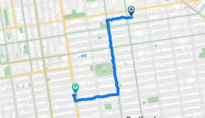 224 Vernon Ave, New York to 262–284 Quincy St, New York