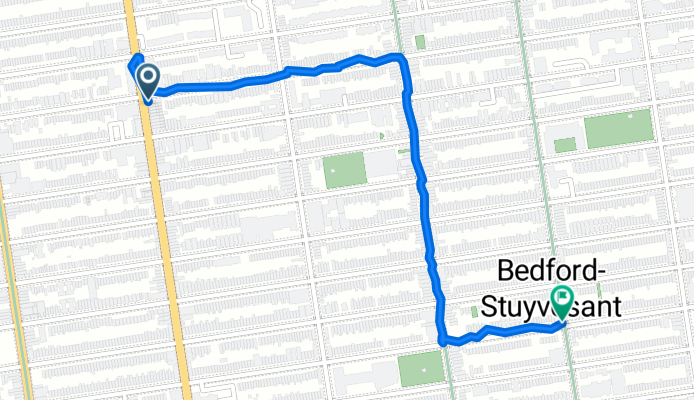 333 Nostrand Ave, New York to 588 Throop Ave, New York