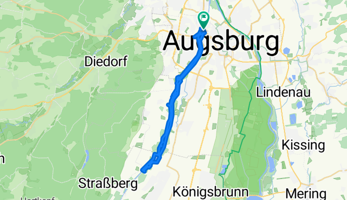 Schwimmschulstraße 5, Augsburg nach Schwimmschulstraße 9, Augsburg