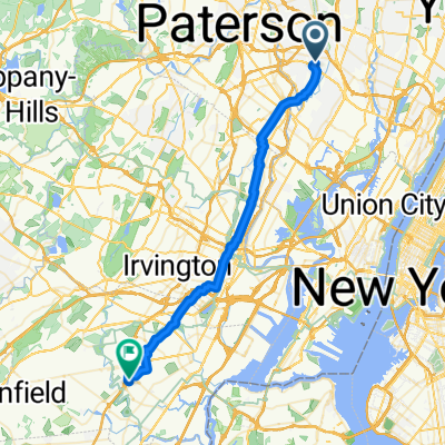 199 US-46 W, Saddle Brook to 125 Moen Ave, Cranford