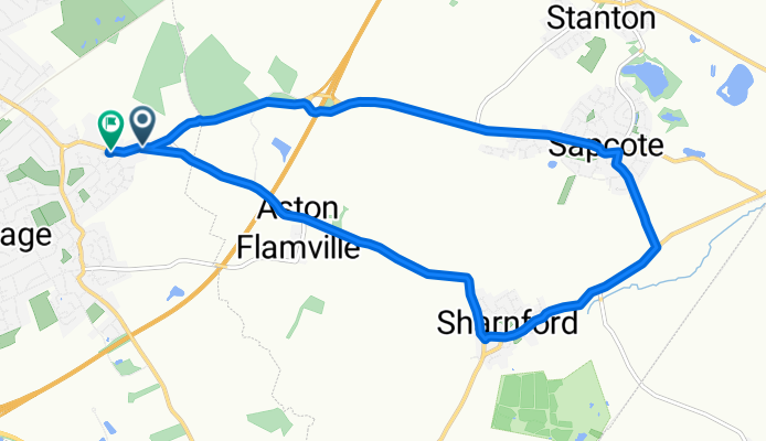 136 Sapcote Road, Hinckley to 88 Sapcote Road, Hinckley