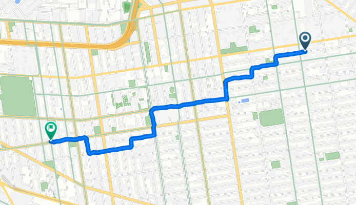 223 Vernon Ave, New York to 311–337 Carlton Ave, New York