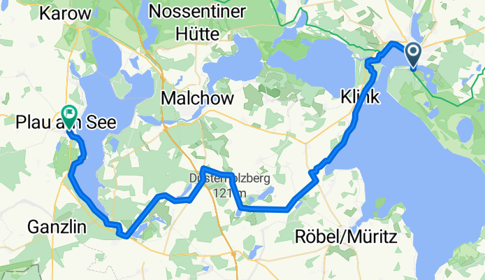DJH Waren nach DJH Plau am See