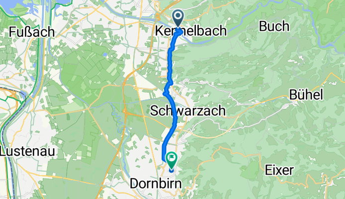 Steinfeldstraße 5, Kennelbach nach Montfortstraße 4, Dornbirn