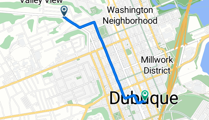 West Locust Street 492, Dubuque to West 7th Street 14, Dubuque