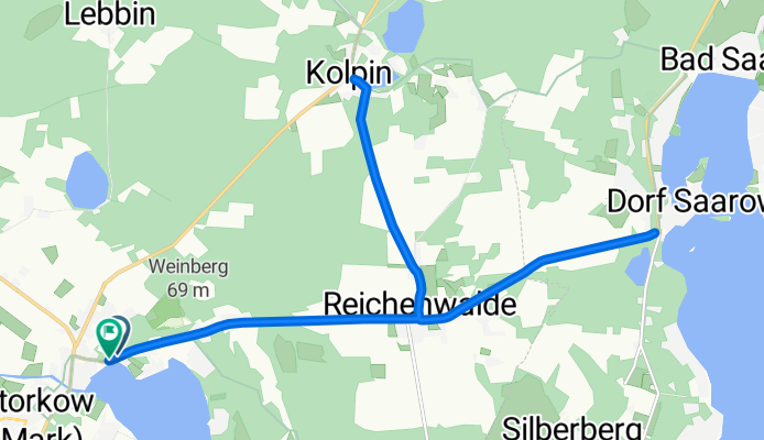 Radstrecke Storkow-Triathlon