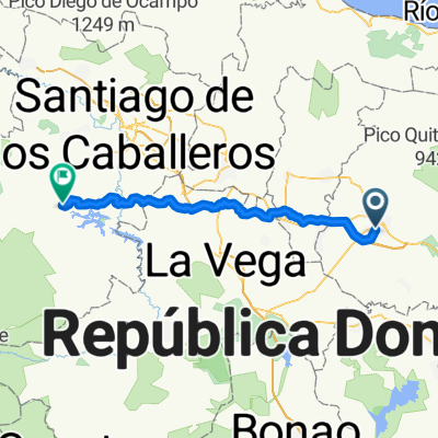 De Calle Ovidio Fontana, San Francisco de Macorís a Calle Santo Tomás 38, Jánico