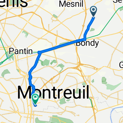 De 104 Route de Bondy, Aulnay-sous-Bois à 18 Rue Lavoisier, Montreuil