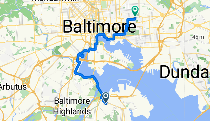 400–498 E Pontiac Ave, Baltimore to 701 N Linwood Ave, Baltimore