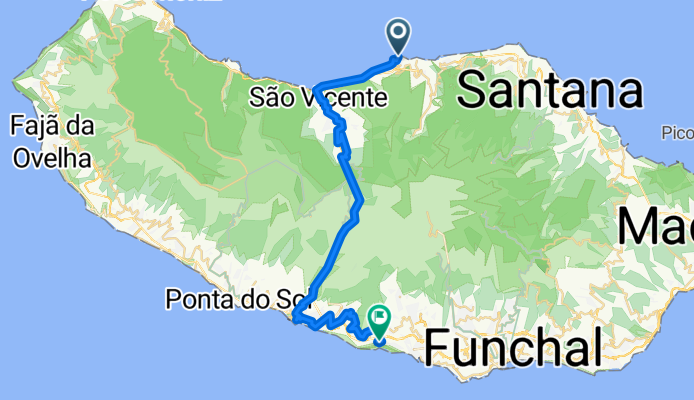 Estrada Padre Casimiro Freitas Abreu, Ponta Delgada nach Miradouro do Cabo Girão, Câmara de Lobos