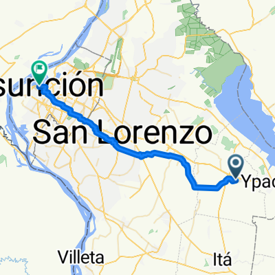 De Avenida Japón, Itauguá a José Asunción Flores