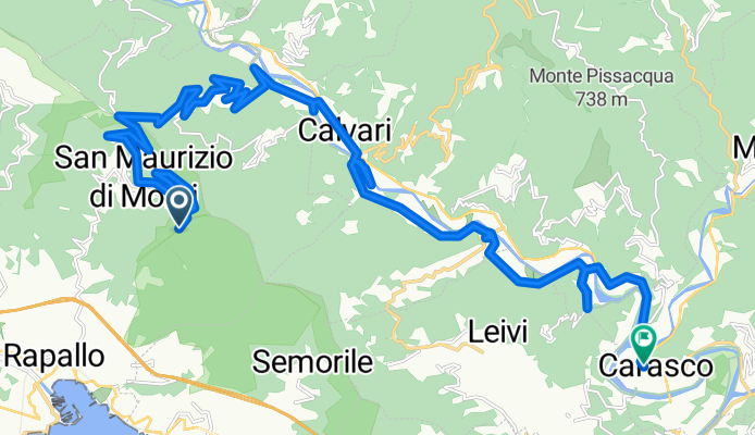 Da Salita al Santuario 20, Rapallo a SS225, Carasco