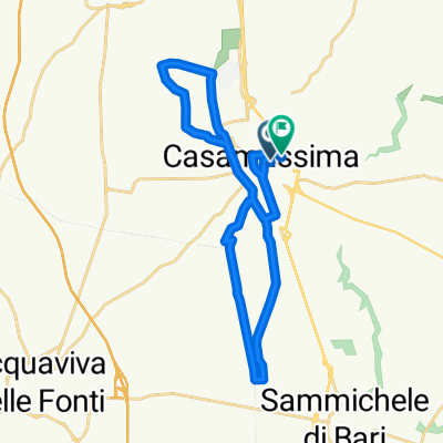 Da Via Parini 56, Casamassima a Via Pierpaolo Pasolini 9–17, Casamassima