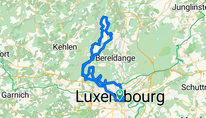 Lux City to Plateau de Steinsel, via Bridel