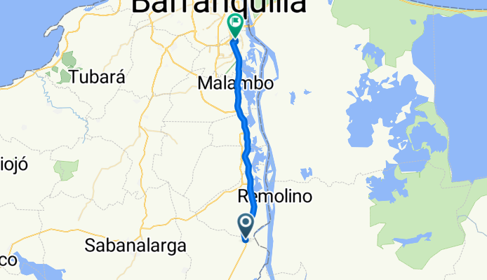 De Carrera 15 24-1, Ponedera a Calle 27d 6346, Soledad