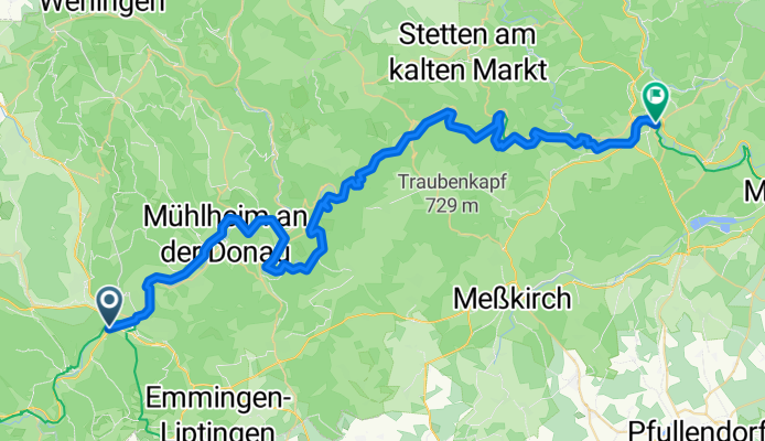 Donauradwanderweg von Tuttlingen nach Sigmaringen