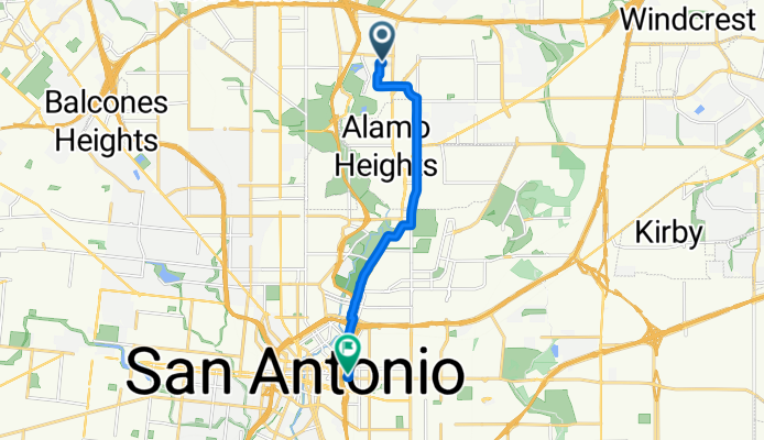 1610 W Terra Alta Dr, San Antonio to 1113 E Houston St, San Antonio