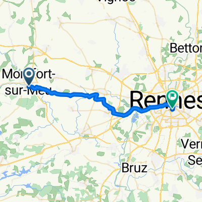 De Rue Jean Pierre Bertel 4, Montfort-sur-Meu à Place de la Gare 19, Rennes