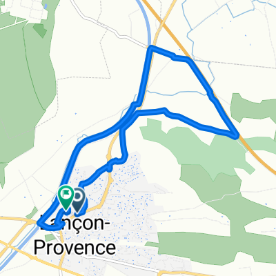 De Avenue du Maréchal Leclerc, Lançon-Provence à 16 Impasse du Moulin, Lançon-Provence