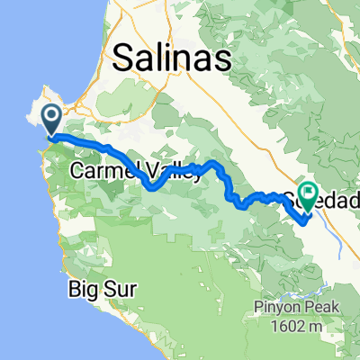 3100 Rio Rd, Carmel to 36641 Fort Romie Rd, Soledad